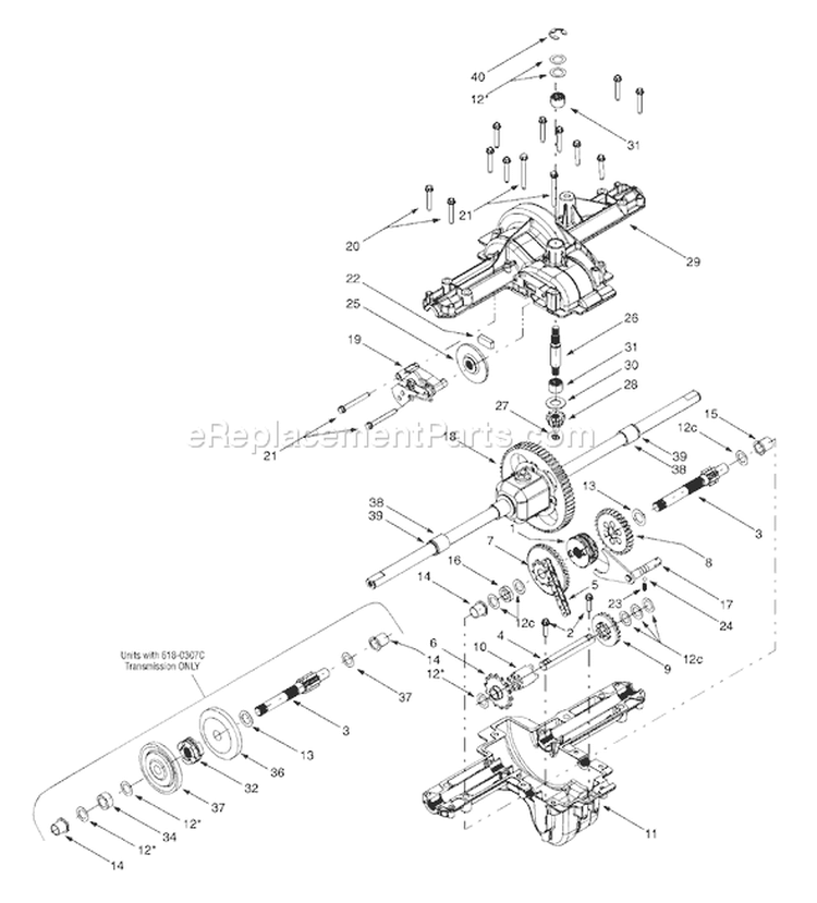 Page C Diagram and Parts List for 13AX604H401 2000 Yard Man Lawn Tractor